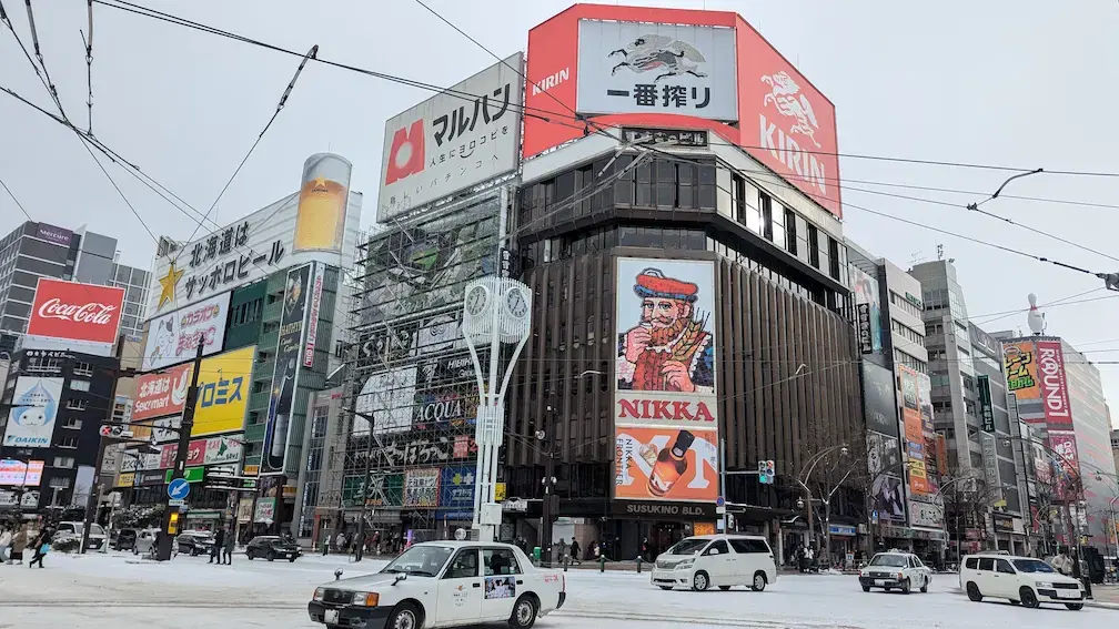 Walking tour through Sapporo's historic streets
